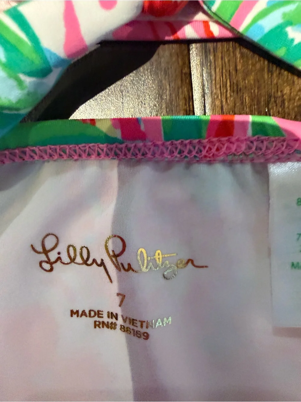 Lilly Pulitzer Pink Tropical Floral Girls Two-Piece Bikini